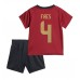 Maillot de foot Belgique Wout Faes #4 Domicile vêtements enfant Europe 2024 Manches Courtes (+ pantalon court)